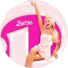 Painel Festa Redondo Barbie 3D Tecido 1,50M X 1,50M