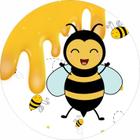 Painel Festa Redondo C/ Elástico 1,50m Abelhinhas