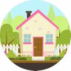 Painel Festa Redondo C/ Elástico 1,50m Casa De Boneca