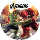 Painel Festa Redondo Hulk e Homem de Ferro, Marvel 3d Sublimado 1,50 Diametro - Fantasia Brás