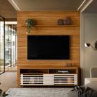 Painel Frizz Prestige para TV de até 75 polegadas - Nature/Off White - Madetec