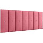 Painel Greta Pro 140cm Casal para Quarto Suspenso Rosa