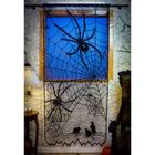 Painel Halloween Emaranhado de Teia Preto 97x213cm