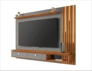 Painel Hanôver Ripado MDF Com LED P Tvs de até 75" Preto Fosco Titanium Bechara