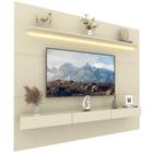 Painel Home Gelius Royal 100% MDF 220 cm de largura com LED e 3 gavetas OFF White