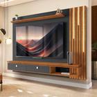 Painel Home Suspenso Ripado LED TV Até 80 Polegadas Preto Fosco Naturalle Hit Shop JM
