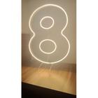 Painel Led Neon Números 0 a 9 Acrílico Cristal 50cm Altura Um Dois Três Quatro Cindo Seis Sete Oito Nove Zero Todos núme