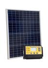 Painel módulo solar fotovoltaico Akthon 50W 55W com controlador de carga CC12V 10A
