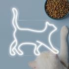 Painel Neon Led Cat Gato Decoração Pet Shop Amante de Animal