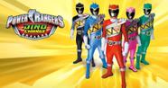 Painel para Festa Infantil Power Rangers Dino Charge 1x0,65cm - PAINELKIDS