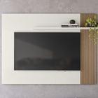 Painel Para TV 40 Polegadas 13936 Off White Cristal Ripado Madeira Dmad