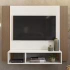 Painel Para TV 40 Polegadas 13949 Off White Cristal Ripado Madeira Dmad