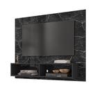 Painel para TV 43 Polegadas com 2 Nichos Viena - Preto Nero - Bechara - Painel TV 43" Viena Bechara