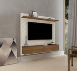 Painel para TV 60" com Prateleira Meline Malbec / Off White - Luapa