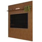 Painel Para Tv 65 Polegadas Ripado 183x212cm Pratisk D04 Freijó - Mpozenato