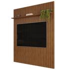 Painel para TV 65 Polegadas Ripado 183x212cm Pratisk D04 Freijó - Mpozenato