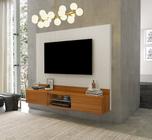 Painel para TV 75" com Nichos Conquest Carvalho New / Off White - Luapa