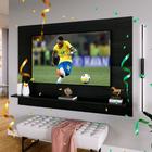 Painel para TV até 50 Polegadas 1 Prateleira Columbia Espresso Móveis