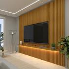 Painel para TV Ripado com LED Nobre 230 Naturale - Gelius