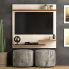 Painel Para Tv Sala/Quarto Até 32 Polegadas Smart Plus Madri - Off White/Nature