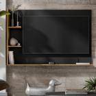 Painel Para TV Smart Berlim Até 50 Polegadas - Elegância e Modernidade para Sua Sala - Preto/Nature - Expresso Moveis