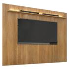 Painel para TV Suspenso Frisado Curitiba 2240 Cinamomo Off White com Led - Valdemóveis - VALDEMOVEIS