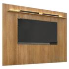 Painel Para Tv Suspenso Frisado Curitiba 2240 Cinamomo Off White Com Led - Valdemóveis