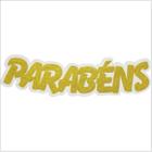 Painel Parabens Glitter Dourado