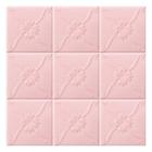 Painel Placa 3D Auto Adesivo Flor Rosa Alto Relevo 70x70cm - Gici Decor