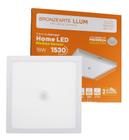 Painel Plafon Com Sensor De Presença Home Led Sobrepor Quadrado Motion Sensor 18w Llum Bronzearte