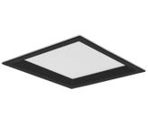 Painel Plafon Led Embutir Recuado 22W Branco Quente 3000K Preto