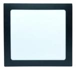 Painel Plafon Preto 18w Sobrepor Quadrado Branco Neutro 4k Bivolt 110/220v Luminária Gesso Quarto Sala Cozinha Ambiente Interno