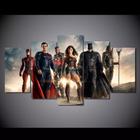 Painel Quadro Mosaico 5peças Filme Da Liga Da Justiça Batman