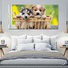 Painel quadros mosaico cachorros e gatos(pet) med. 105x65 ps 2mm adesivo fosco borda infinita