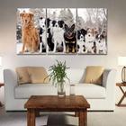 Painel quadros mosaico cachorros e gatos(pet) med. 105x65 ps 2mm adesivo fosco borda infinita