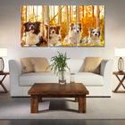 Painel quadros mosaico cachorros e gatos(pet) med. 105x65 ps 2mm adesivo fosco borda infinita