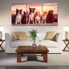 Painel quadros mosaico cachorros e gatos (pet) med.105x65 ps 2mm adesivo fosco impressão fotográfica