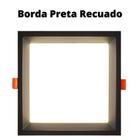 Painel Recuado Embutir Led 22w Preto Deep Opus