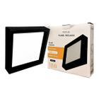 Painel Recuado Led 3000K Preto Sobrepor 18W Quadrado 21X21 - Opus