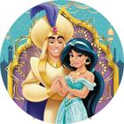 Painel Redondo 3D Sublimado Aladdin E Jasmine Frd-4768 - Felicitá