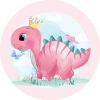 Painel Redondo 3D Sublimado Dino Baby Frd-983