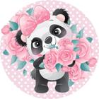 Painel Redondo 3D Sublimado Panda Rosa Frd-5218