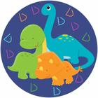 Painel Redondo De Festa Dinossauro Baby Cute 130M - Bbd02 - X4adesivos