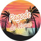 Painel Redondo de Pagode Personalizado com Nome em 3D - Joy and arts