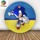 Painel Redondo Sonic Amy Rose - Adecore Tecidos