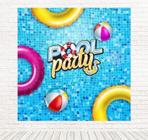 Painel Retangular 3D Sublimado Pool Party 2,0X1,5 Frt-3008