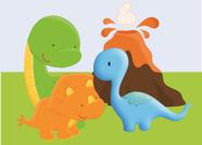 Painel Retangular Dinossauro Dino Baby Cute Sublimado 1,5m x 2,2m