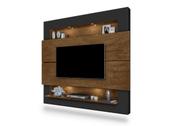 Painel Riviera 2,17 Para TV Ate 75' Malbec/ Preto Fosco Luapa Moveis