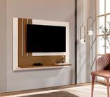 Painel Sala Para TV até 43 Polegadas 5119 Smart - Off White / Nature - JM Casa dos Moveis