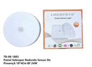 Painel sobrepor redondo sensor de presenca bf 24w tb-07-1883